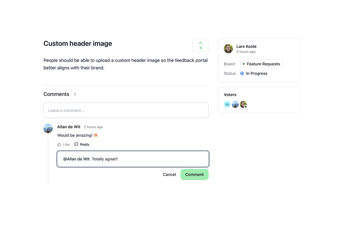 Voting and comments