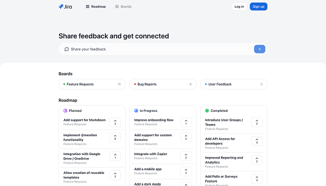Jira feedback portal